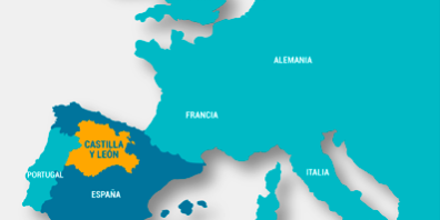 Mapa europa castilla y leon 396x198