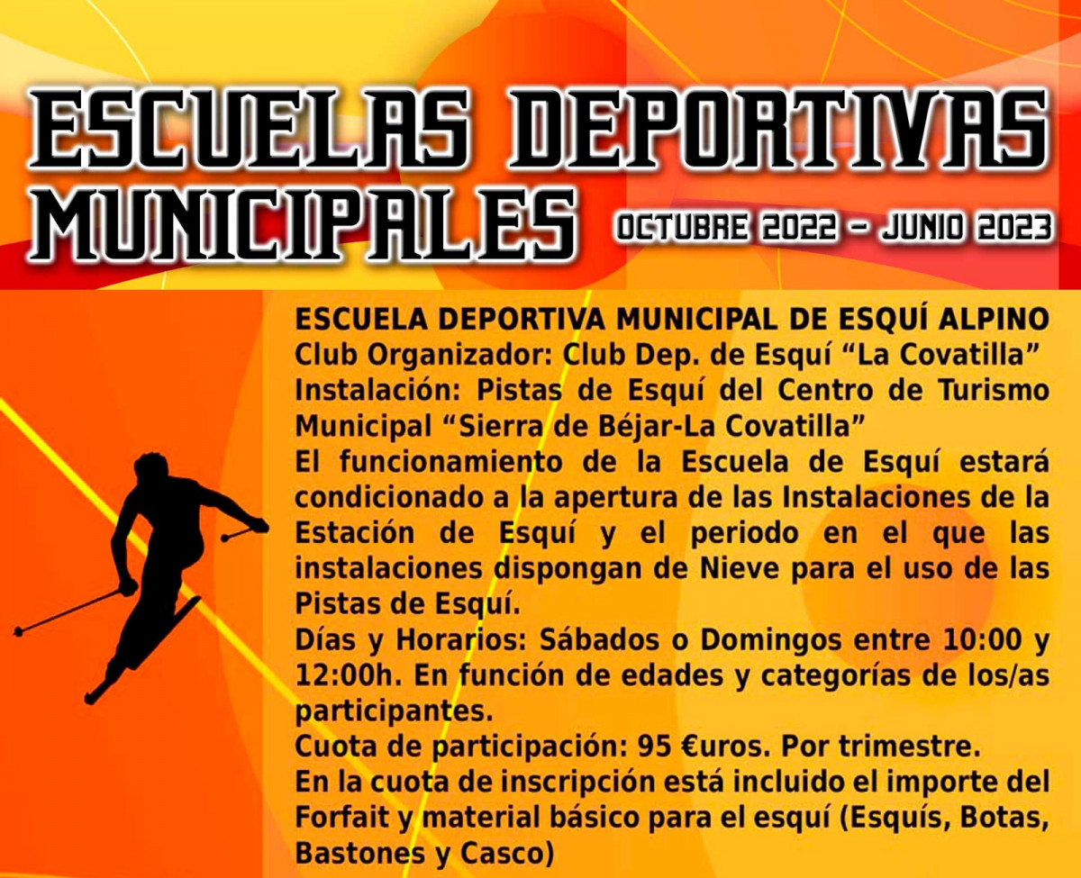 Cartel escuelas municipales esqui