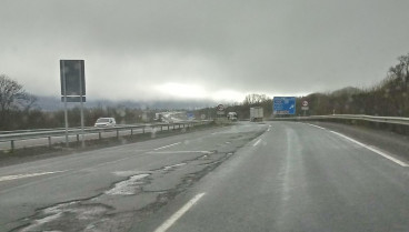 Estado de la A 66 en el Puerto de Vallejera (4). Foto, UPL.